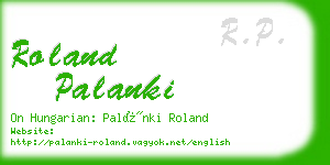 roland palanki business card